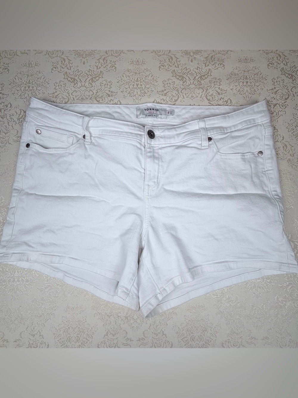 Torrid White Denim Shorts - Classic Women's Short, 18